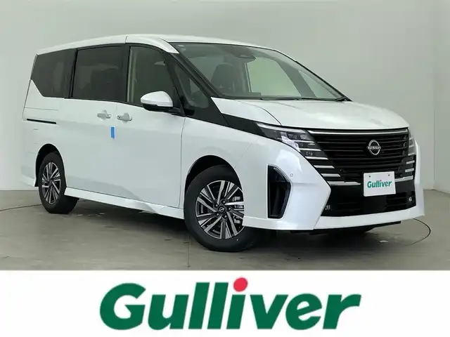 日産 セレナ e－パワー ハイウェイスター V 富山県 2025(令7)年 0.1千km プリズムホワイト 登録済未使用車/12.3型アドバンスドドライブアシストディスプレイ/（AM/FM/USB/BT/AppleCarplay/AndroidAuto）/フルセグTV/インテリジェント アラウンドビューモニター/両側パワースライドドア/プロパイロット（ナビリンク機能付）/アダプティブクルーズコントロール/エマージェンシーブレーキ/ブラインドスポットモニター/アダプティブLEDヘッドライトシステム/インテリジェントルームミラー/ワイヤレス充電器/ETC2.0ユニット（ビルトインタイプ）/ドライブレコーダー/スマートキー×２/プッシュスタート/純正16インチＡＷ/取扱説明書/保証書