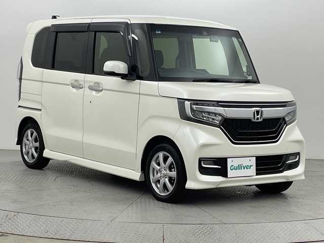 ホンダ Ｎ ＢＯＸ カスタム G L ホンダセンシング 新潟県 2017(平29)年 2.1万km プレミアムホワイトパールⅡ ホンダセンシング/シーケンシャルウィンカー/SDナビ/　CD/DVD/Bluetooth/フルセグTV/バックカメラ/左側パワースライドドア/レーダークルーズコントロール/LEDオート－ライト/14インチアルミホイール/ウィンカーミラー/電格ミラー/レーンキープアシスト/スマートキー/ビルトインETC