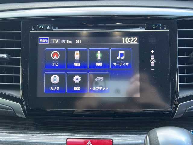 ホンダ オデッセイ ハイブリッド 福島県 2017(平29)年 8.5万km ホワイトオーキッドパール 純正ナビ　/(CD/DVD/BT/フルセグTV)/HDMI/純正フリップダウンモニター/全周囲カメラ/バックカメラ/両側パワースライドドア/クルーズコントロール追従あり/ホンダセンシング/前方ドライブレコーダー/Ｄ席パワーシート/Ｄ席Ｎ席シートヒーター/レザーシート/ビルトインＥＴＣ/純正17インチアルミホイール/LEDヘッドライト