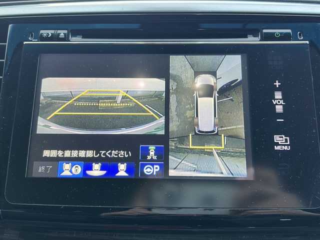 ホンダ オデッセイ ハイブリッド 福島県 2017(平29)年 8.5万km ホワイトオーキッドパール 純正ナビ　/(CD/DVD/BT/フルセグTV)/HDMI/純正フリップダウンモニター/全周囲カメラ/バックカメラ/両側パワースライドドア/クルーズコントロール追従あり/ホンダセンシング/前方ドライブレコーダー/Ｄ席パワーシート/Ｄ席Ｎ席シートヒーター/レザーシート/ビルトインＥＴＣ/純正17インチアルミホイール/LEDヘッドライト