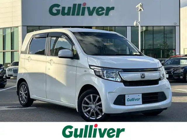ホンダ Ｎ ＷＧＮ G Lパッケージ 愛媛県 2016(平28)年 2.6万km プレミアムホワイトパールⅡ 登録時走行距離：25202Km/社外メモリナビ/AM/FM/CD/DVD/BT/ワンセグTV/横滑り防止装置/エンジンスタートボタン/Bカメラ/前ドラレコ/社外レーダー/ETC/ＡＢS/キセノンヘッドライト/オートライト/スマートキー/スペアキー1本/純正フロアマット/社外アルミホイール