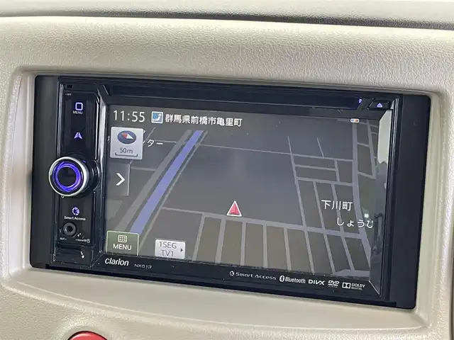 日産 キューブ 15X 群馬県 2014(平26)年 4.7万km サファイアブラック ＳＤナビ　バックカメラ　ワンセグＴＶ　ドライブレコーダー　ビルトインＥＴＣ　電動格納ミラー　アイドリングストップ　ＡＢＳ　横滑り防止装置　オートエアコン　プッシュスタートボタン　スマートキー　禁煙車