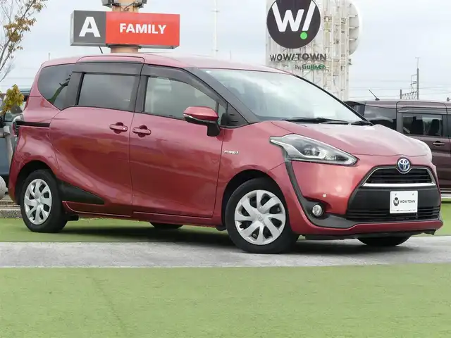 トヨタ シエンタ ハイブリッド G 千葉県 2016(平28)年 6.5万km レッドマイカM トヨタセーフティセンス/・プリクラッシュセーフティ/・レーンディパーチャーアラート/・オートハイビーム/アイドリングストップ/両側パワースライドドア/純正SDナビ/地デジTV/【DVD/CD再生可　Bluetooth接続】/バックカメラ/ETC/LEDヘッドライト/フォグライト/ウインカーミラー/革巻きステアリング/ステアリングスイッチ/クリアランスソナー/スマートキー