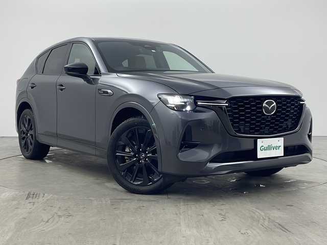 マツダ ＣＸ－６０ ＰＨＥＶ プレミアムスポーツ 兵庫県 2023(令5)年 1万km マシーングレープレミアムM 純正メーカーナビ　全方位カメラ　パノラマルーフ　ＢＯＳＥサウンド　ハーフレザーシート　シートヒーター　ステアリングヒーター　レーダークルーズコントロール　ヘッドアップディスプレイ　電動リアゲート