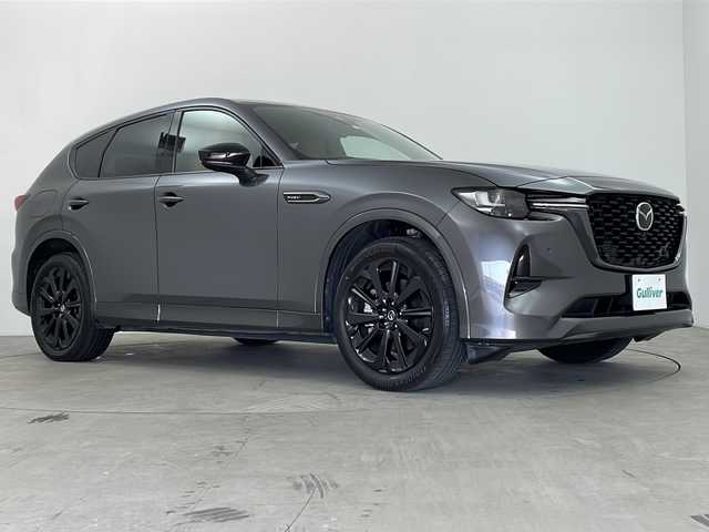 マツダ ＣＸ－６０ ＰＨＥＶ プレミアムスポーツ 鹿児島県 2023(令5)年 1万km マシーングレープレミアムM 純正ナビ/（BT/HDMI/フルセグTV/）/全方位カメラ/レーダークルーズコントロール/BOSEプレミアムサウンド/サンルーフ/オートライト/オートマチックハイビーム/ブラウンハーフレザーシート/シートヒーター/シートベンチレーション/オートワイパー/ブラインドスポットモニター/純正アルミホイール