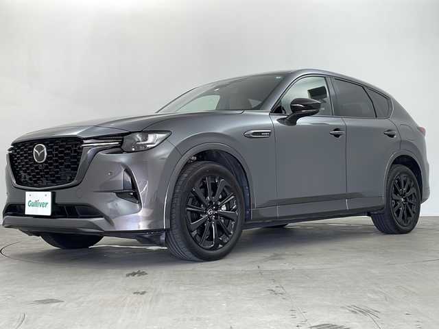 マツダ ＣＸ－６０ ＰＨＥＶ プレミアムスポーツ 鹿児島県 2023(令5)年 1万km マシーングレープレミアムM 純正ナビ/（BT/HDMI/フルセグTV/）/全方位カメラ/レーダークルーズコントロール/BOSEプレミアムサウンド/サンルーフ/オートライト/オートマチックハイビーム/ブラウンハーフレザーシート/シートヒーター/シートベンチレーション/オートワイパー/ブラインドスポットモニター/純正アルミホイール