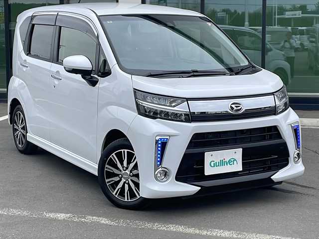 ダイハツ ムーヴ カスタム X VS SAⅢ 道東・釧路十勝 2023(令5)年 2.7万km シャイニングホワイトパール ・４WD/・純正SDメモリナビ/（CD・DVD・BT・フルセグ・AM・FM）/・全方位カメラ/・シートヒーター（運転席）/・純正フロアマット/・後方コーナーセンサー/・フォグライト/・オートライト/・オートハイビーム/・ドアバイザー/・スマートキー/・プッシュスタート/・衝突被害軽減ブレーキ/・LEDヘッドライト/・横滑り防止装置/・アイドリングストップ/・保証書