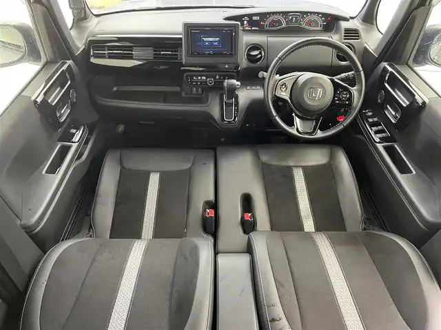 ホンダ Ｎ ＢＯＸ カスタム L ターボ 滋賀県 2021(令3)年 2.4万km シャイニンググレーM 社外ナビ/・フルセグTV・Bluetooth・CD・DVD/バックカメラ/ETC/前方ドライブレコーダー/両側パワースライドドア/運転席シートヒーター/コーナーセンサー/追従クルーズコントロール/レーンキープアシスト/横滑り防止機能/衝突軽減機能/オートライト/スマートキー/スペアキー/ステアリングスイッチ