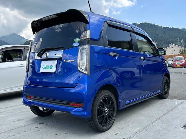 ホンダ Ｎ ＷＧＮ カスタムGターボ SS 2トーンカラースタイルP 山梨県 2017(平29)年 3万km ブリリアントスポーティブルーメタリック2トーン 純正SDナビ/フルセグTV　BT/バックカメラ/クルーズコントロール/前席シートヒーター/専用コンビシート/ETC/CTBA/オートライト/ウインカーミラー/フォグランプ/4WD/ターボ