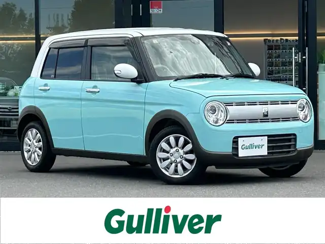 スズキ ラパン X 栃木県 2018(平30)年 4.2万km フレンチミントパールメタリック レーダーブレーキサポート/純正7インチナビ/フルセグTV/DVD/Bluetooth/バックカメラ/ビルトインETC/前後ドライブレコーダー/D席シートヒーター/プッシュスタート/HIDオートライト/純正14インチAW/アイドリングストップ/横滑り防止装置/保証書/取説/電動格納ミラー/ドアバイザー