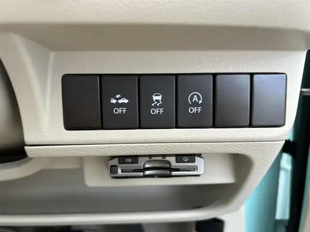 スズキ ラパン X 栃木県 2018(平30)年 4.2万km フレンチミントパールメタリック レーダーブレーキサポート/純正7インチナビ/フルセグTV/DVD/Bluetooth/バックカメラ/ビルトインETC/前後ドライブレコーダー/D席シートヒーター/プッシュスタート/HIDオートライト/純正14インチAW/アイドリングストップ/横滑り防止装置/保証書/取説/電動格納ミラー/ドアバイザー