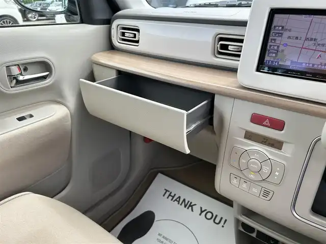 スズキ ラパン X 栃木県 2018(平30)年 4.2万km フレンチミントパールメタリック レーダーブレーキサポート/純正7インチナビ/フルセグTV/DVD/Bluetooth/バックカメラ/ビルトインETC/前後ドライブレコーダー/D席シートヒーター/プッシュスタート/HIDオートライト/純正14インチAW/アイドリングストップ/横滑り防止装置/保証書/取説/電動格納ミラー/ドアバイザー
