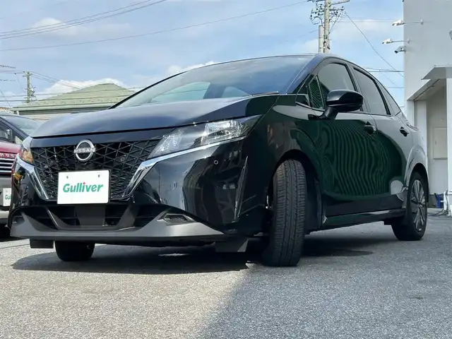 日産 ノート X 岐阜県 2022(令4)年 2.5万km スーパーブラック 社外SDナビ/フルセグTV/バックカメラ/衝突軽減ブレーキ/コーナーセンサー/スマートキー/ドライブレコーダー/ETC