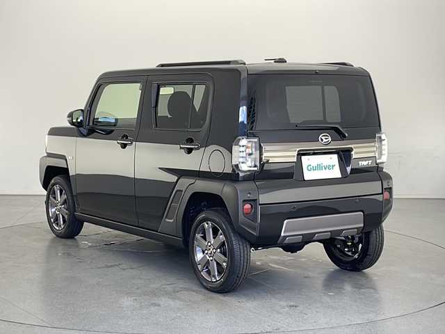 ダイハツ タフト G ダーククロムベンチャー 長野県 2025(令7)年 0.1千km ブラックマイカメタリック 4WD/９インチディスプレイオーディオ/　フルセグ/Bluetooth/　AppleCarPlay/AndroidAuto/バックカメラ/ガラスルーフ/前席シートヒーター/オートエアコン/レーダークルーズコントロール/衝突被害軽減ブレーキ/コーナーセンサー/LEDヘッドライト/オートライト/スマートキー/スペアキー/取説/純正マット・バイザー積み込み