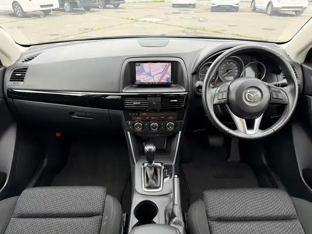 マツダ ＣＸ－５ XD 道南・函館 2014(平26)年 5.9万km メテオグレーマイカ 社外ＳＤナビ（ＣＤ／ＤＶＤ／ＵＳＢ／ＴＶ）/バックカメラ/前方ドライブレコーダー/クルーズコントロール/ＥＴＣ/横滑り防止装置/ＲＶＭ/ＡＦＳ/アイドリングストップ/スペアキー/純正アルミホイール装着/HIDヘッドライト/フォグランプ/新車時保証書/取扱説明書/スペアキー有