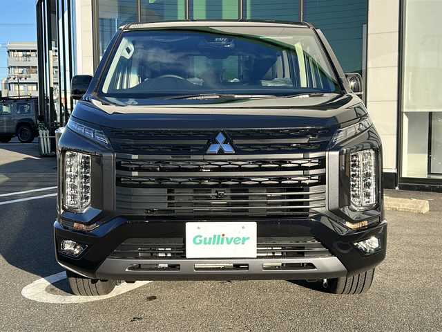 三菱 デリカＤ：５ シャモニー 岐阜県 2025(令7)年 0.1千km グラファイトグレーメタリック/ブラックマイカ 登録時走行距離10km/社外１１インチナビ/フルセグ/バックモニター/レザーシート/両側パワースライドドア/パワーシート/４ＷＤ/Bluetooth/電動リヤゲート/プッシュスタート/スマートキー/スペアキー/レーダークルーズコントロール