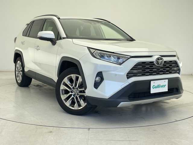 トヨタ ＲＡＶ４ G Zパッケージ 千葉県 2019(令1)年 4.4万km ホワイトパールクリスタルシャイン 純正ナビ/　CD/DVD/Bluetooth/フルセグTV/トヨタセーフティセンス/レーダークルーズコントロール/レーンキープアシスト/衝突軽減ブレーキ/クリアランスソナー/ブラインドスポットモニター/先行車発進警報/ロードサインアシスト/ダウンヒルアシスト/電動パーキング/オートホールド/オートハイビーム/パワーシート/シートメモリー（運転席）/パワーバックドア/デジタルインナーミラー/ステアリングヒーター/ビルトインETC/LEDライト/フォグランプ/フロアマット