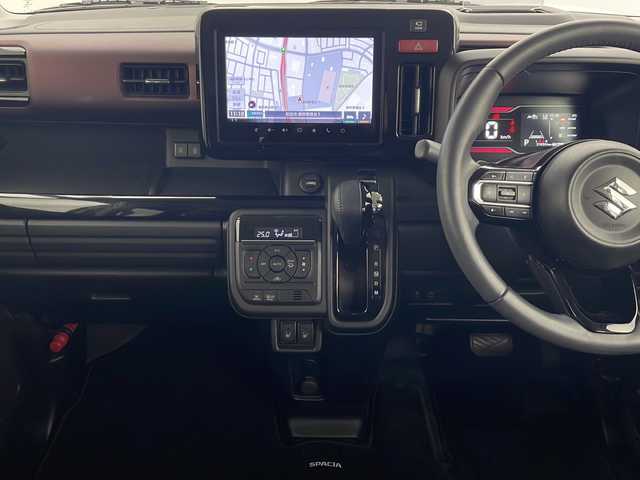 スズキ スペーシア カスタム HYBRID XS ターボ 秋田県 2024(令6)年 3.1万km ピュアホワイトパール/ブラック2トーン 4WD/スズキセーフティサポート　/純正メモリナビ　/　　CD/DVD/BT/フルセグTV/全方位カメラ　/両側パワースライドドア　/レーダークルーズコントロール　/LEDオートライト　/ハーフレザーシート　/前席シートヒーター　/純正15インチアルミホイール/ヘッドアップディスプレイ/パドルシフト/アイドリングストップ/ステアリングスイッチ/リアサンシェード/スマートキー