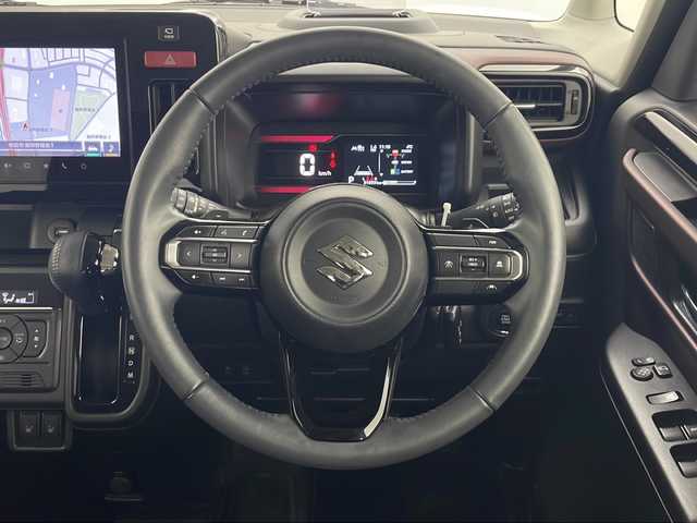 スズキ スペーシア カスタム HYBRID XS ターボ 秋田県 2024(令6)年 3.1万km ピュアホワイトパール/ブラック2トーン 4WD/スズキセーフティサポート　/純正メモリナビ　/　　CD/DVD/BT/フルセグTV/全方位カメラ　/両側パワースライドドア　/レーダークルーズコントロール　/LEDオートライト　/ハーフレザーシート　/前席シートヒーター　/純正15インチアルミホイール/ヘッドアップディスプレイ/パドルシフト/アイドリングストップ/ステアリングスイッチ/リアサンシェード/スマートキー