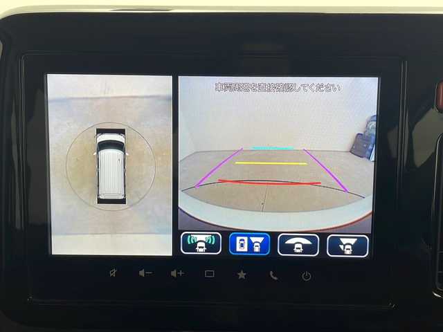 スズキ スペーシア カスタム HYBRID XS ターボ 秋田県 2024(令6)年 3.1万km ピュアホワイトパール/ブラック2トーン 4WD/スズキセーフティサポート　/純正メモリナビ　/　　CD/DVD/BT/フルセグTV/全方位カメラ　/両側パワースライドドア　/レーダークルーズコントロール　/LEDオートライト　/ハーフレザーシート　/前席シートヒーター　/純正15インチアルミホイール/ヘッドアップディスプレイ/パドルシフト/アイドリングストップ/ステアリングスイッチ/リアサンシェード/スマートキー