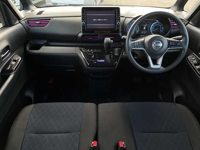 日産 ルークス 山口県 2021(令3)年 1.8万km アメジストパープル プロパイロット/純正９型ナビ（フルセグTV、AM/FM、Bluetooth）/MM320D-L/全方位カメラ/両側パワースライドドア/LEDオートライト/純正１４インチアルミホイール/アイドリングストップ/横滑り防止装置/前後コーナーセンサー/衝突被害軽減ブレーキ/スペアキー１本