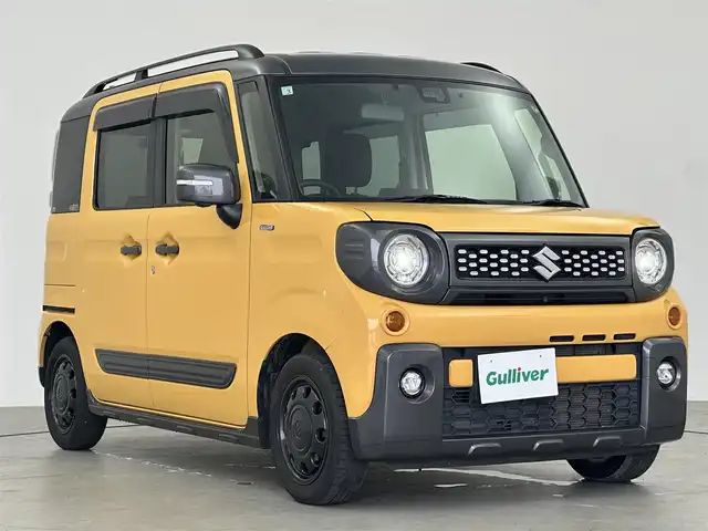 スズキ スペーシア ギア HYBRID XZターボ 愛知県 2020(令2)年 6.4万km アクティブイエロー/ガンメタリック2トーン ナビＣＮ－ＲＺ８５６　/全方位カメラ　/衝突軽減　/レーンアシスト　/クルコン　/両側パワスラ　/ＨＵＤ　/パドルシフト　/シートヒーター　/ルーフレール　/ドラレコ　/ＵＳＢ　/スマートキー　/オートライト　/ＬＥＤライト