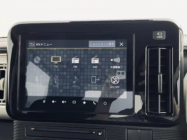 スズキ ワゴンＲ スマイル HYBRID S 道央・札幌 2024(令6)年 0.3万km シフォンアイボリーメタリック 4WD/純正9インチメモリナビ/　(AM/FM/CD/DVD/BT/AppleCarPlay)/フルセグTV/全方位カメラ/両側パワースラードドア/前席シートヒーター/後方コーナーセンサー/アイドリングストップ/横滑り防止装置/デュアルブレーキサポート/レーンキープアシスト/標識検知機能/先行車発進お知らせ/誤発進抑制機能/後方誤発進抑制機能/オートライト/ステアリングスイッチ/スマートキー2本