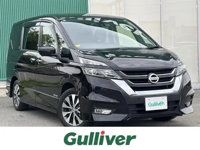 日産 セレナ ハイウェイスター G 福岡県 2017(平29)年 6万km ダイヤモンドブラック 前後ドラレコ/クルーズコントロール/純正ナビ/フルセグTV/後席モニター/BT/純正ETC/純正アルミホイール/オートライト/プッシュスタート/スマートキー/横滑り防止装置/衝突被害軽減システム/Wサイドエアバッグ/カーテンエアバッグ/パーキングアシスト/前後車外カメラ/ABS/前後コーナーセンサー/両側パワスラ