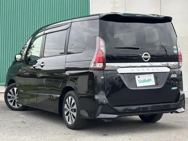日産 セレナ ハイウェイスター G 福岡県 2017(平29)年 6万km ダイヤモンドブラック 前後ドラレコ/クルーズコントロール/純正ナビ/フルセグTV/後席モニター/BT/純正ETC/純正アルミホイール/オートライト/プッシュスタート/スマートキー/横滑り防止装置/衝突被害軽減システム/Wサイドエアバッグ/カーテンエアバッグ/パーキングアシスト/前後車外カメラ/ABS/前後コーナーセンサー/両側パワスラ
