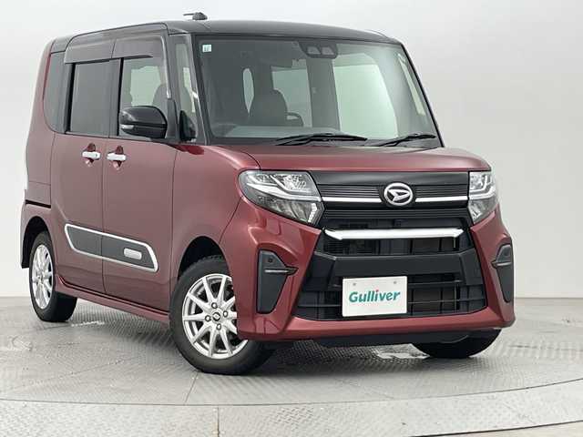 ダイハツ タント カスタム X 新潟県 2019(令1)年 4.7万km ブラックマイカメタリック/ファイアークォーツレッドメタリック 2トーン 4WD/純正メモリナビ/フルセグ/NMZK-W70D3/　CD/DVD/SD/USB/Bluetooth/バックカメラ/両側パワースライドドア/ハーフレザーシート/前席シートヒーター/スマートキー/衝突被害軽減ブレーキ/コーナーセンサー/ロングスライドシート/プッシュスタート/電動格納式ミラー/ETC