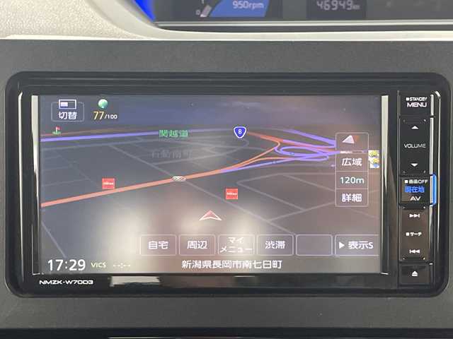 ダイハツ タント カスタム X 新潟県 2019(令1)年 4.7万km ブラックマイカメタリック/ファイアークォーツレッドメタリック 2トーン 4WD/純正メモリナビ/フルセグ/NMZK-W70D3/　CD/DVD/SD/USB/Bluetooth/バックカメラ/両側パワースライドドア/ハーフレザーシート/前席シートヒーター/スマートキー/衝突被害軽減ブレーキ/コーナーセンサー/ロングスライドシート/プッシュスタート/電動格納式ミラー/ETC
