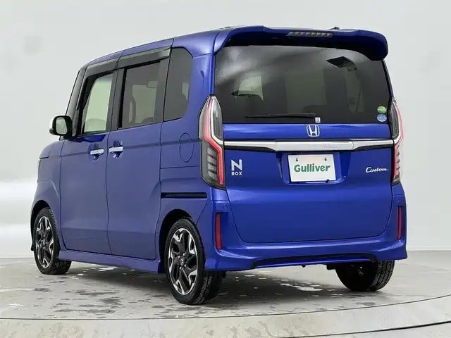 ホンダ Ｎ ＢＯＸ カスタム G EX ターボ ホンダセンシング 熊本県 2020(令2)年 3.8万km ブリリアントスポーティブルーメタリック2トーン ホンダセンシング/・衝突軽減ブレーキ（CMBS）/・車線維持支援システム（LKAS）/・アダプティブクルーズコントロール（ACC）/・後方誤発進抑制機能/・誤発進抑制機能/両側パワースライドドア/ハーフレザーシート/前席シートヒーター/純正SDナビ/地デジTV/【DVD/CD再生機能　Bluetooth接続】/バックカメラ/ドライブレコーダー（前後撮影）/革巻きステアリング/パドルシフト/ETC/LEDヘッドライト/ウインカーミラー/リアコーナーセンサー/純正15インチアルミホイル/サイド/カーテンエアバッグ/Honda スマートキー