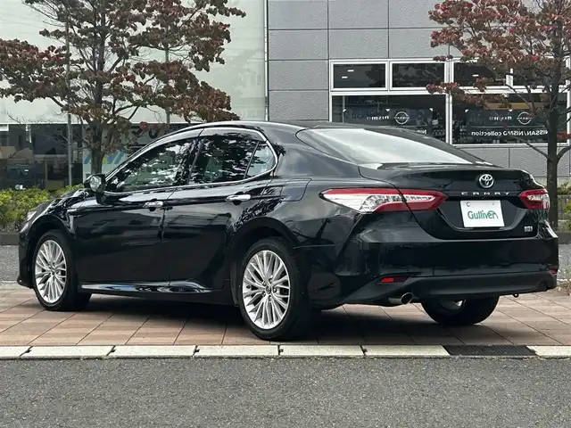 トヨタ カムリ G レザーパッケージ 福島県 2019(令1)年 6.3万km アティチュードブラックマイカ 純正ナビ/(CD/DVD/BD/USB)/レザーシート/前席パワーシート/前席ヒートヒーター/ブラインドスポットモニター/ヘッドアップディスプレイ/プリクラッシュセーフティ/レーダークルーズコントロール/レーンキープ/LEDオートライト/オートハイビーム/フォグランプ/ビルトインETC/バックカメラ/ドライブレコーダー/プッシュスタート/純正ドアバイザー/純正フロアマット