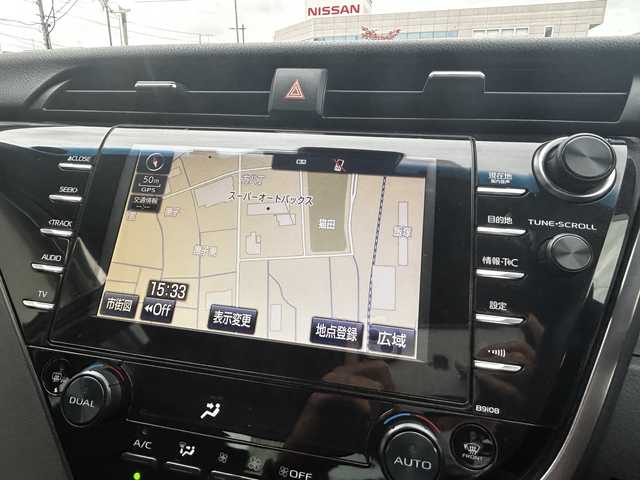 トヨタ カムリ G レザーパッケージ 福島県 2019(令1)年 6.3万km アティチュードブラックマイカ 純正ナビ/(CD/DVD/BD/USB)/レザーシート/前席パワーシート/前席ヒートヒーター/ブラインドスポットモニター/ヘッドアップディスプレイ/プリクラッシュセーフティ/レーダークルーズコントロール/レーンキープ/LEDオートライト/オートハイビーム/フォグランプ/ビルトインETC/バックカメラ/ドライブレコーダー/プッシュスタート/純正ドアバイザー/純正フロアマット