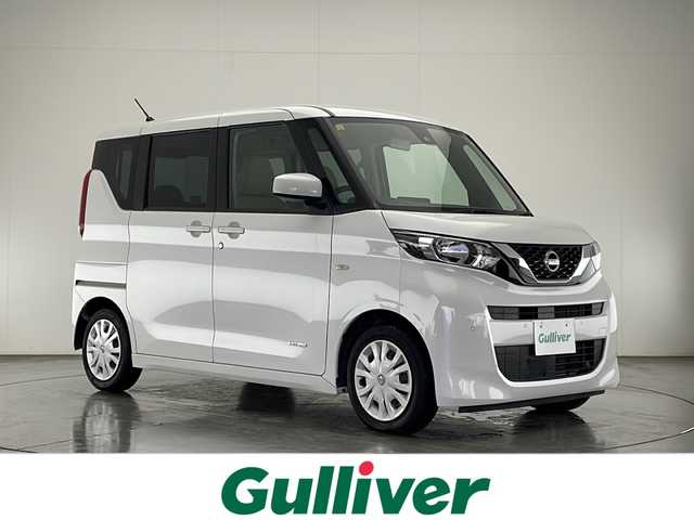 日産 ルークス S 宮崎県 2023(令5)年 4.3万km ホワイトパール 禁煙車/エマージェンシーブレーキ/社外ディスプレイオーディオ/（AVN-LBS01/Bluetooth/FMAM）/社外バックカメラ/社外ETC/純正フロアマット/両側スライドドア/クリアランスソナー/電動格納ミラー/WSRSエアバック/ABS/リモコンキー/サイドSRS/サイドカーテンSRSエアバック/リアプライバシーガラス