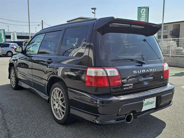 スバル フォレスター S／tb-STI-Ⅱ 兵庫県 2002(平14)年 18.1万km ブラックマイカ 社外オーディオ・CD・FM・AM・USB・AUX/ETC/ターボタイマー/電動ミラー/MOMOステアリング/STIシート/BBS17インチホイール/STIマフラー/リモコンキー×1/純正フロアマット