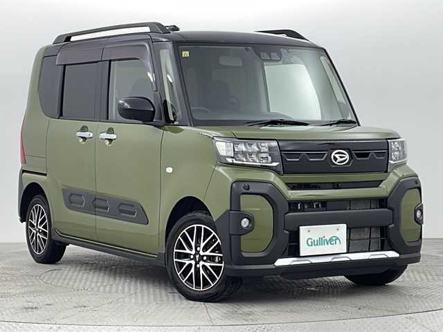 ダイハツ タント ファンクロスターボ 新潟県 2023(令5)年 0.9万km ブラックマイカメタリック/フォレストカーキメタリック 4WD/スマートアシストIII/純正10インチナビ/(AM/FM/CD/DVD/SD/フルセグ/HDMI/Bluetooth)/全方位モニター/前後ドライブレコーダー/両側パワースライドドア/LEDオートライト/前席シートヒーター/純正14インチアルミホイール/純正アルミホイール付夏タイヤ積込/(165/55/R15/4mm)/エンジンスターター/スマートキー/ETC