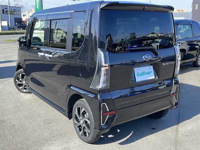 スバル シフォン カスタムR スマートアシスト 道東・釧路十勝 2022(令4)年 2.3万km ブラックマイカメタリック 4WD/純正メモリナビ NMZN-W72D/　(AM/FM/CD/DVD/BT)/フルセグTV/バックカメラ/両側パワースライドドア/ミラー型前後ドライブレコーダー/衝突被害軽減ブレーキ/後コーナーセンサー/ロングスライドシート/前席シートヒーター/ハーフレザーシート/リアサンシェード/LEDヘッドライト/オートライト/横滑り防止装置