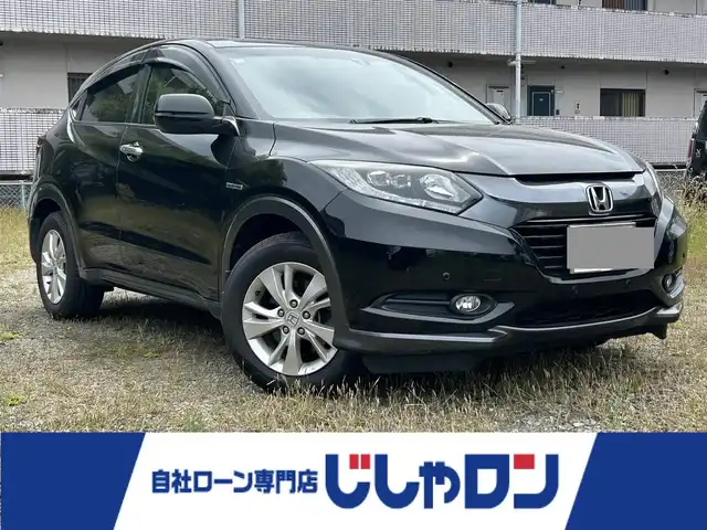 ホンダ ヴェゼル ハイブリッド X 宮崎県 2014(平26)年 12.9万km クリスタルブラックパール /ナビ(MDV-727DT)//TV/CD/DVD/Bluetooth//ETC//クルーズコントロール//ステリングスイッチ（連動なし）//パドルシフト//オートライト//純正フロアマット//純正アルミホイール//ドアバイザー//電格ウィンカーミラー//取扱説明書//保証書//スペアキー×１
