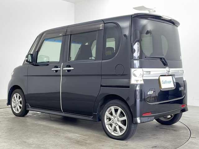 ダイハツ タント カスタム X スペシャル 兵庫県 2012(平24)年 11万km ブラックマイカメタリック ・純正ナビ（フルセグ・BT・DVD・CD・SD）/・片側電動スライドドア/・ETC/・HIDヘッドライト/・純正フロアマット/・純正14インチアルミホイール/・ドアバイザー/・アイドリングストップ