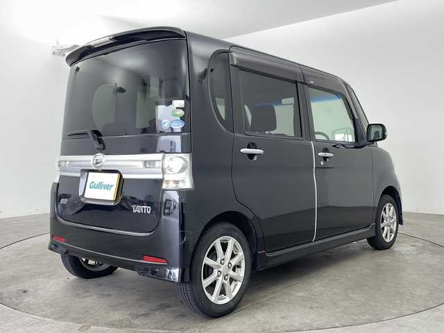 ダイハツ タント カスタム X スペシャル 兵庫県 2012(平24)年 11万km ブラックマイカメタリック ・純正ナビ（フルセグ・BT・DVD・CD・SD）/・片側電動スライドドア/・ETC/・HIDヘッドライト/・純正フロアマット/・純正14インチアルミホイール/・ドアバイザー/・アイドリングストップ