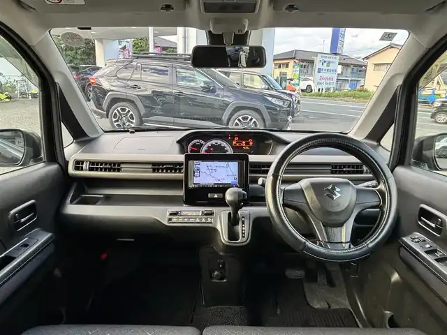 スズキ ワゴンＲ HYBRID FX 熊本県 2020(令2)年 0.5万km ブルーイッシュブラックパール3 社外ナビ（CN-E320D）/【ワンセグTV/CD/Bluetooth/ラジオ】/レーダーブレーキサポート/レーンアシスト/コーナーセンサー/アイドリングストップ/横滑り防止機能/運転席シートヒーター/純正フロアマット/保証書