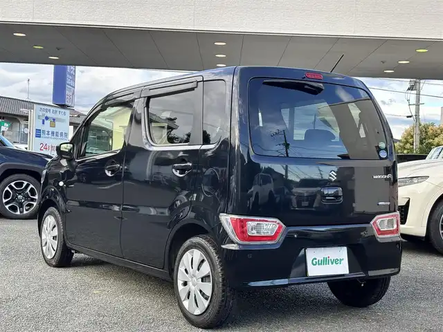 スズキ ワゴンＲ HYBRID FX 熊本県 2020(令2)年 0.5万km ブルーイッシュブラックパール3 社外ナビ（CN-E320D）/【ワンセグTV/CD/Bluetooth/ラジオ】/レーダーブレーキサポート/レーンアシスト/コーナーセンサー/アイドリングストップ/横滑り防止機能/運転席シートヒーター/純正フロアマット/保証書