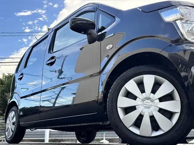 スズキ ワゴンＲ HYBRID FX 熊本県 2020(令2)年 0.5万km ブルーイッシュブラックパール3 社外ナビ（CN-E320D）/【ワンセグTV/CD/Bluetooth/ラジオ】/レーダーブレーキサポート/レーンアシスト/コーナーセンサー/アイドリングストップ/横滑り防止機能/運転席シートヒーター/純正フロアマット/保証書