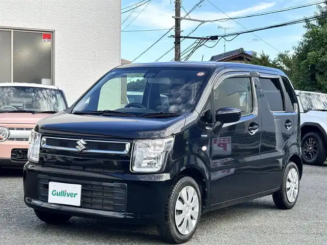 スズキ ワゴンＲ HYBRID FX 熊本県 2020(令2)年 0.5万km ブルーイッシュブラックパール3 社外ナビ（CN-E320D）/【ワンセグTV/CD/Bluetooth/ラジオ】/レーダーブレーキサポート/レーンアシスト/コーナーセンサー/アイドリングストップ/横滑り防止機能/運転席シートヒーター/純正フロアマット/保証書