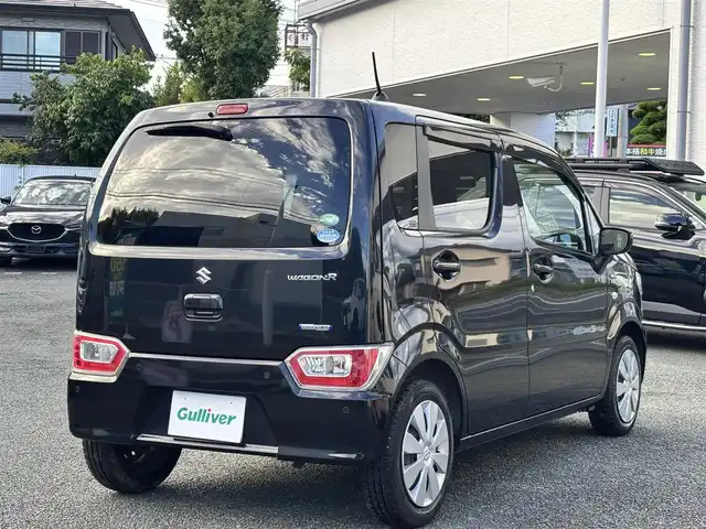 スズキ ワゴンＲ HYBRID FX 熊本県 2020(令2)年 0.5万km ブルーイッシュブラックパール3 社外ナビ（CN-E320D）/【ワンセグTV/CD/Bluetooth/ラジオ】/レーダーブレーキサポート/レーンアシスト/コーナーセンサー/アイドリングストップ/横滑り防止機能/運転席シートヒーター/純正フロアマット/保証書