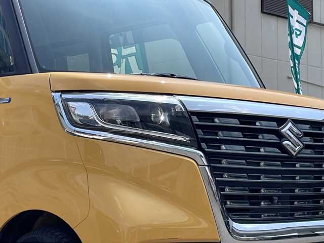 スズキ スペーシア カスタム HYBRID XS ターボ 兵庫県 2018(平30)年 2.3万km アクティブイエロー/ブラック2トーンルーフ 登録時走行距離22406km/4WD/ターボ車/ブラックルーフ/ブラックドアミラー/ブラックリアスポイラー/ワンオーナー/純正8型ナビ/CD/DVD/フルセグTV/Bluetooth/バックカメラ/セーフティサポート（予防安全技術）/デュアルセンサーブレーキサポート/両側パワースライドドア/LEDヘッドランプ/オートライト/合皮ハーフレザーシート/前席シートヒーター/パーソナルテーブル（後席左右）/パドルシフト/SRSエアバック（運転席/助手席/サイド/カーテン）/純正フロアマット/ドアバイザー/ヘッドアップディスプレイ/保証書/取説/スペアキー