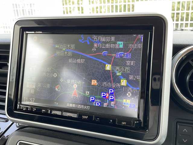 スズキ スペーシア カスタム HYBRID XS ターボ 鳥取県 2018(平30)年 2.3万km アクティブイエロー/ブラック2トーンルーフ 登録時走行距離22406km/4WD/ターボ車/ブラックルーフ/ブラックドアミラー/ブラックリアスポイラー/ワンオーナー/純正8型ナビ/CD/DVD/フルセグTV/Bluetooth/バックカメラ/セーフティサポート（予防安全技術）/デュアルセンサーブレーキサポート/両側パワースライドドア/LEDヘッドランプ/オートライト/合皮ハーフレザーシート/前席シートヒーター/パーソナルテーブル（後席左右）/パドルシフト/SRSエアバック（運転席/助手席/サイド/カーテン）/純正フロアマット/ドアバイザー/ヘッドアップディスプレイ/保証書/取説/スペアキー