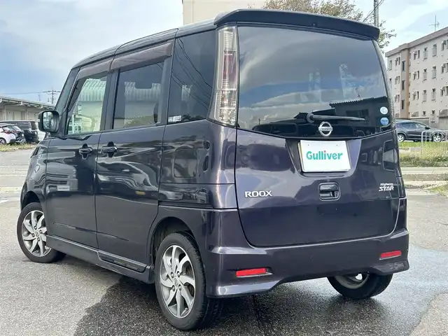 日産 ルークス ハイウェイスター 石川県 2010(平22)年 10.7万km ミステリアスバイオレットパール 社外SDナビ/【CD・SD・Bluetooth・フルセグTV】/プッシュスタート/・スマートキー/片側パワースライドドア/HIDヘッドライト/・オートライト/電動格納ミラー/・ウィンカーミラー/純正フロアマット