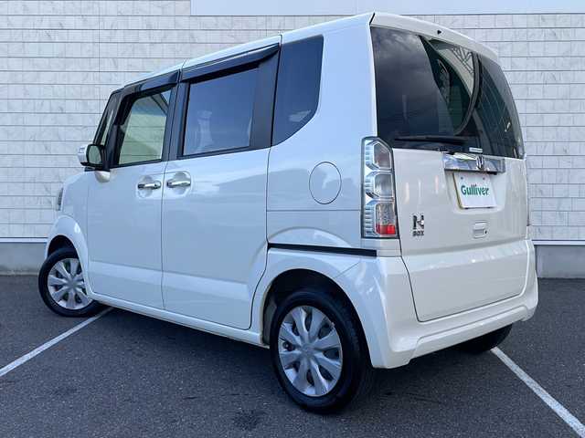 ホンダ Ｎ ＢＯＸ G Lパッケージ 栃木県 2015(平27)年 4.3万km プレミアムホワイトパールⅡ 純正ナビ/CD/SD/ラジオ/バックカメラ/片側パワースライドドア/ロールサンシェイド（リアドア）/ドアミラーウインカー/VSA（ABS＋TCS＋横すべり抑制）/ヒルスタートアシスト機能/アイドリングストップシステム/ECONスイッチ/Hondaスマートキーシステム/ウォッシャー付間欠リアワイパー（リバース連動）